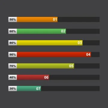 Bar Chart Graph Diagram Statistical Horizontal Infographic Illustration Stock Illustration