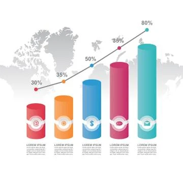 Bar Chart Graph Diagram Statistical Business Infographic Illustration Stock Illustration