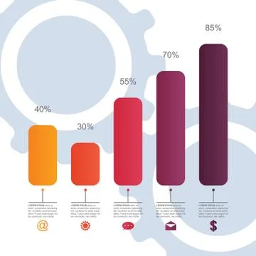 Bar Chart Graph Diagram Statistical Business Infographic Illustration Stock Illustration