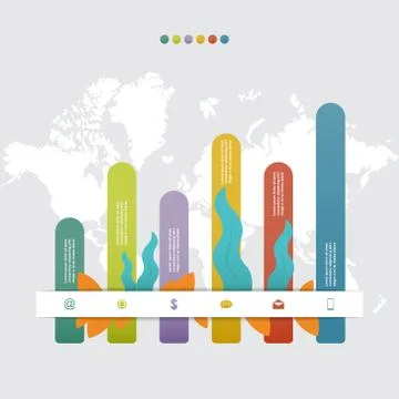 Bar Chart Graph Diagram Statistical Business Infographic Illustration with Na 스톡 일러스트