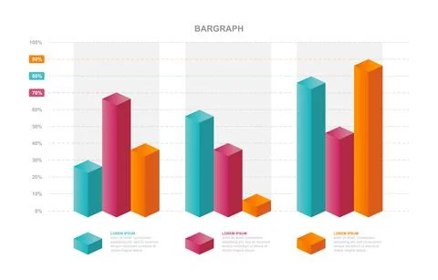 Bar Chart Graph Diagram Statistical Business Infographic Element Template 스톡 일러스트