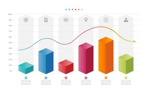 Bar Chart Graph Diagram Statistical Business Infographic Element Template Stock Illustration