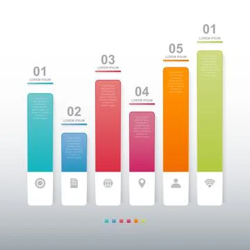 Bar Chart Graph Diagram Statistical Business Infographic Element Template Stock Illustration