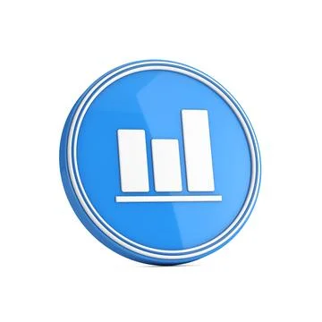 Bar Chart Graph Diagram Statistical Business Icon. 3d Rendering Illustrazione stock