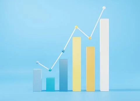 Bar chart graph growth diagram Infographics elements Stock Illustration