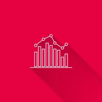 Bar chart with graph 스톡 일러스트