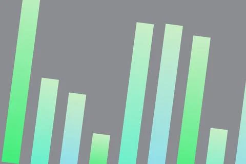 Bar chart graph showing data on gray background Stock Photos