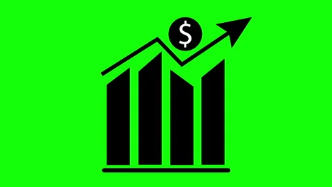 Bar chart graphic animation on green screen background Stock Footage 315364748