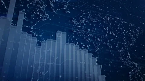 Bar chart growing. Video stock 145515789