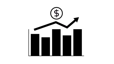 Bar Chart Growth Animation with Dollar Icon, Business Success Concept Stock Footage 312968511