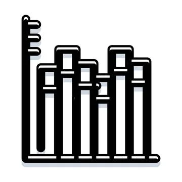 Bar chart icon analyzing business data and growth Stock Illustration