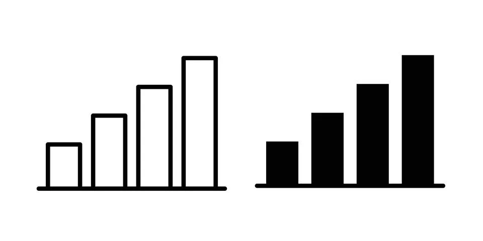 Bar chart icon concept. best for web design Illustrazione stock