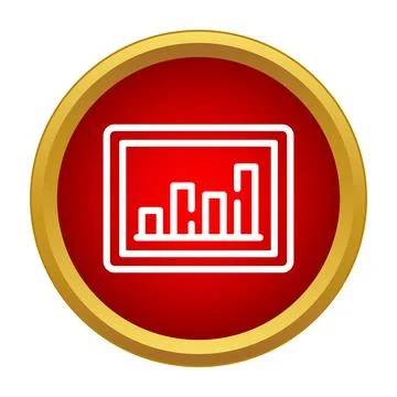 Bar chart icon for data analysis presentation 스톡 일러스트