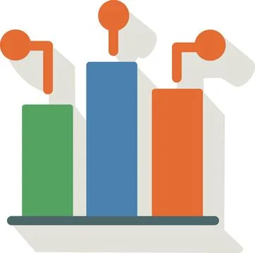Bar chart icon for data analytics Stock Illustration