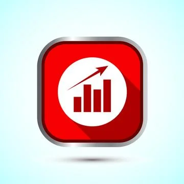 Bar chart icon design illustration, Graph icon, Growth sign, Growth chart, .. Stock Illustration