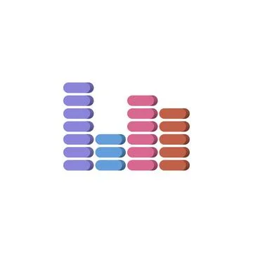 Bar chart icon. Element of colored charts and diagrams for mobile concept and Stock Illustration