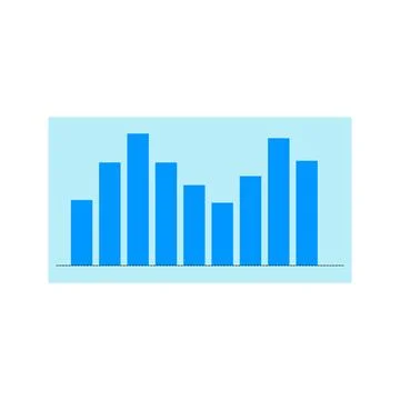 Bar chart icon. Flat chart related icon for web and mobile applications Stock Illustration