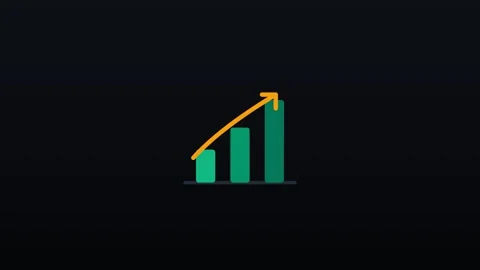 Bar chart icon Stock Footage 339350852