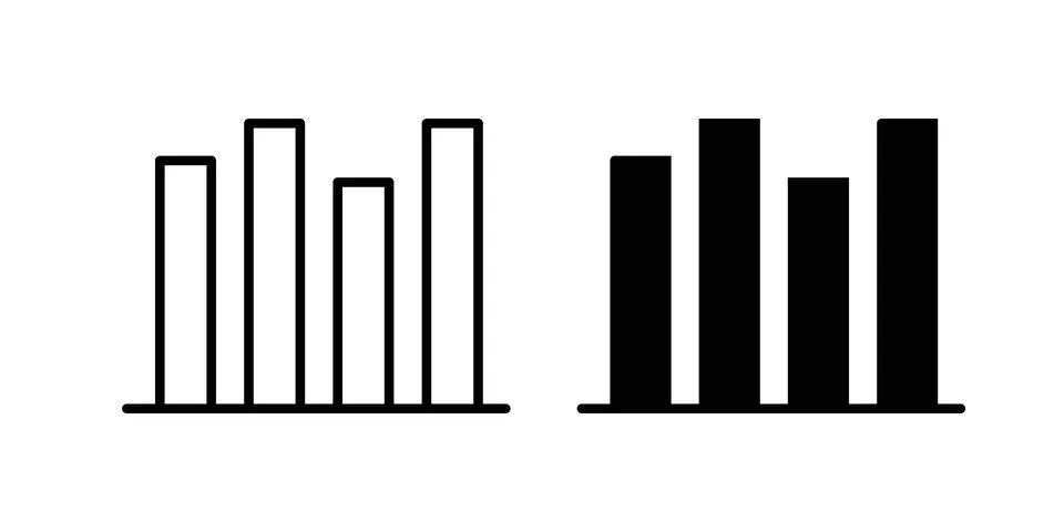 Bar chart icon graphic element. web icon set Stock Illustration