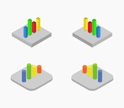 Bar chart icon illustrated in vector on white background bar chart icon il... Stock Photos
