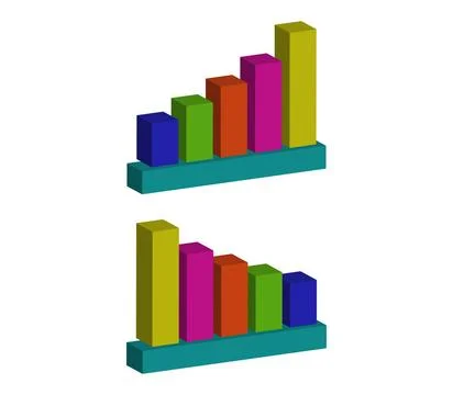 Bar chart icon illustrated in vector on white background bar chart icon il... Stock Photos