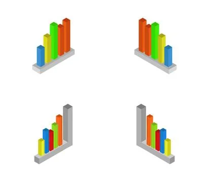 Bar chart icon illustrated in vector on white background bar chart icon il... Stock Photos