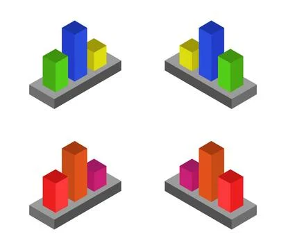 Bar chart icon illustrated in vector on white background bar chart icon il... Stock Photos
