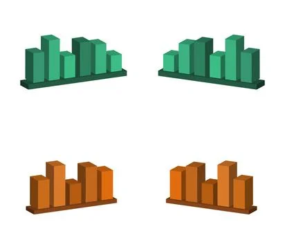 Bar chart icon illustrated in vector on white background bar chart icon il... Stock Photos