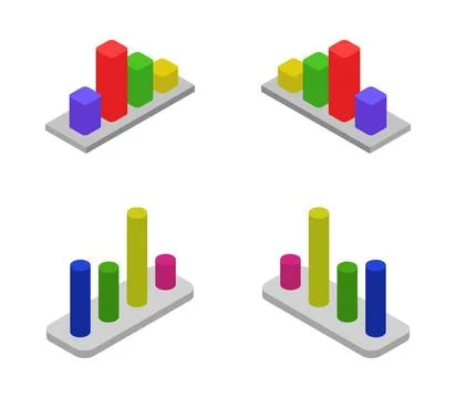 Bar chart icon illustrated in vector on white background bar chart icon il... Stock Photos