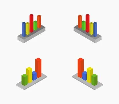Bar chart icon illustrated in vector on white background bar chart icon il... Stock Photos