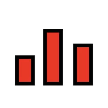 Bar chart icon. Stock Illustration