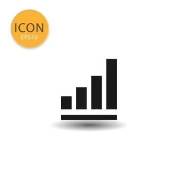 Bar chart icon isolated flat style. イラスト素材