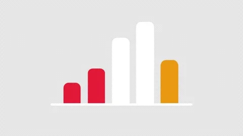 Bar Chart Icon Loop on Transparent Background Stock Footage 331231897