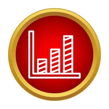 Bar chart icon representing business growth analytics data Stock Illustration