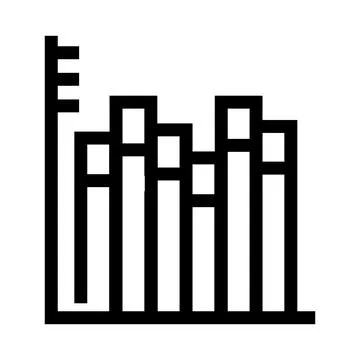 Bar chart icon representing data analysis and financial report Stock Illustration