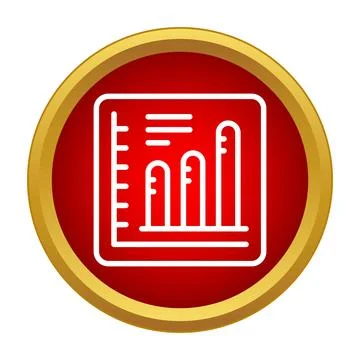 Bar chart icon representing data analysis and business growth 库存插图