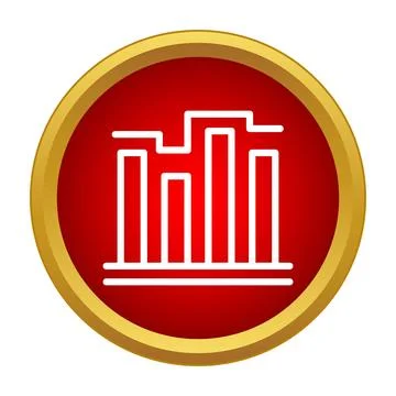 Bar chart icon representing data analytics and growth 스톡 일러스트