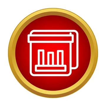 Bar chart icon representing data analysis and business report Stock Illustration