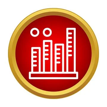 Bar chart icon representing data analysis and business growth Stock Illustration