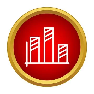 Bar chart icon representing data statistics analysis Stock Illustration