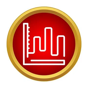 Bar chart icon representing data analysis and growth Stock Illustration