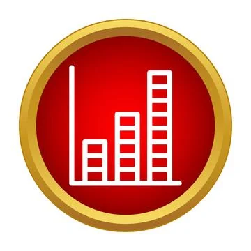 Bar chart icon representing financial data analysis 스톡 일러스트