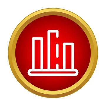 Bar chart icon representing financial data analysis Stock Illustration