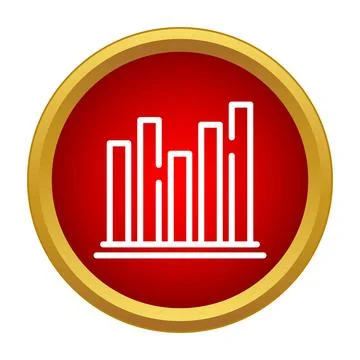 Bar chart icon representing financial data analysis イラスト素材