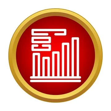 Bar chart icon representing financial data analysis 스톡 일러스트