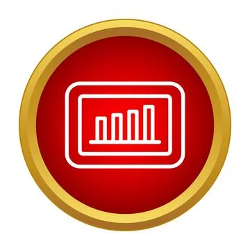 Bar chart icon representing financial data analysis and business growth Stock Illustration