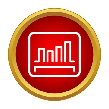 Bar chart icon showing data visualization and analytics 스톡 일러스트