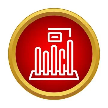Bar chart icon showing data analysis and statistics Stock Illustration