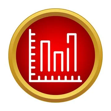 Bar chart icon showing data analytics and growth Stock Illustration