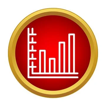 Bar chart icon showing data analysis and progress Illustrazione stock